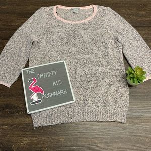 H&M Gray & Pink Cozy Comfy Sweater Size L
